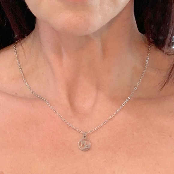 Capricorn Titanium Laser Pendant on Chain - Picture 3 of 3